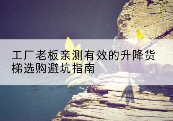 雨城升降货梯怎么选-工厂老板亲测有效的升降货梯选购避坑指南